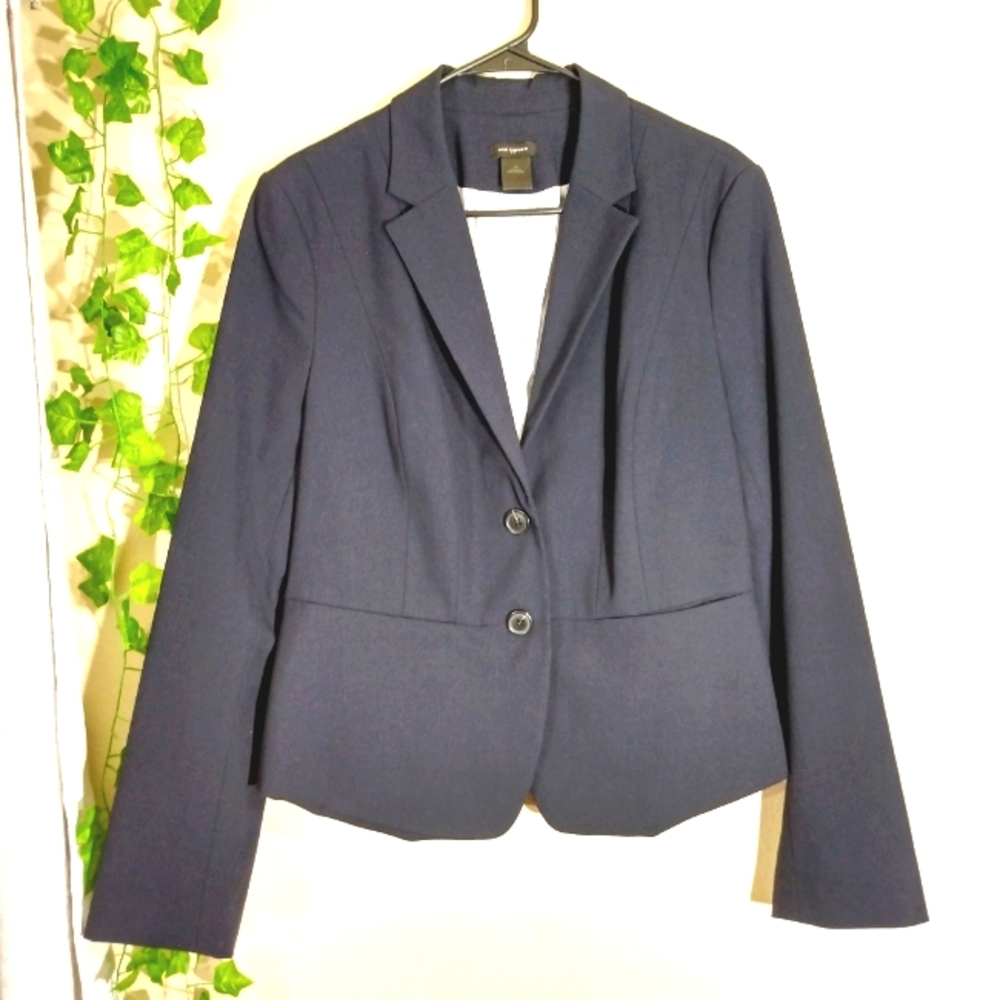Ann Taylor blazer jacket size 12 Navy Blue